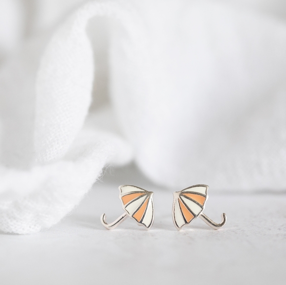 Mini Umbrella Studs (S925) - Only 1 left! - Picture 6 of 7